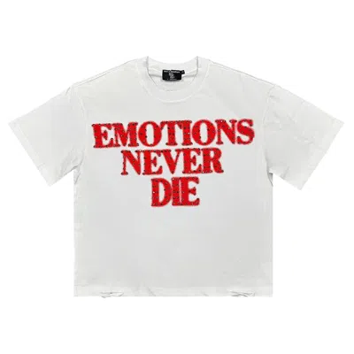 Pre-owned Mixed Emotion Rhinestone Tee 'white/red' | Men's Size S