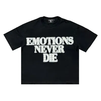 Pre-owned Mixed Emotion S Rhinestone Tee 'black' | Men's Size M