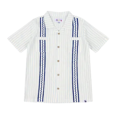 Mixed Up Clothing Babies'  Boys Bordado Shirt In Blue/white Stripes