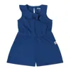 Mixed Up Clothing Girls Asymmetric Ruffle Cozy Shorts Romper In Sodalite Blue