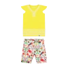 Mixed Up Clothing Kids'  Girls Burda Tunic & Short Set In Blazing Yellow/animal Arabesqu