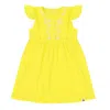 MIXED UP CLOTHING GIRLS EMBROIDERED SHORT FLUTTER SLEEVE COZY DRESS