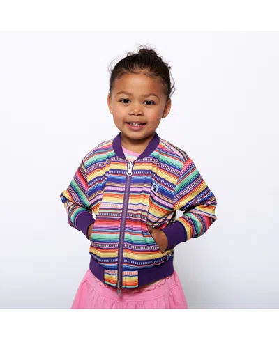 Mixed Up Clothing Kids' Girls Reversible Bomber Jacket In Purple
