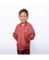 Mixed Up Clothing Girls Reversible Bomber Jacket In Red