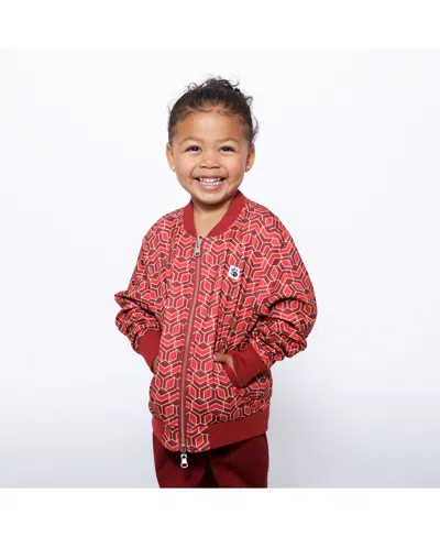 Mixed Up Clothing Kids' Girls Reversible Bomber Jacket In Red