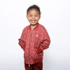 Mixed Up Clothing Girls Reversible Bomber Jacket In Red Multicolor