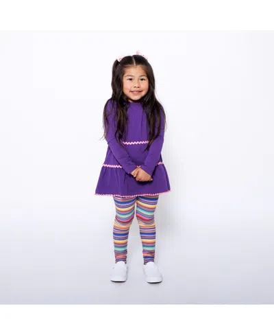 Mixed Up Clothing Kids' Girls Tiered Tunic And Legging Set In Purple