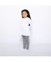 Mixed Up Clothing Kids' Girls Tiered Tunic And Legging Set In White/black/hello