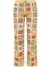 Mixik Embroidery Trousers In Yellow