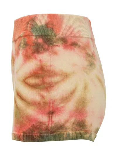 Mixik Trendy Tie-dye Shorts In Verde