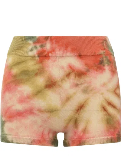 Mixik Trendy Tie-dye Shorts In Verde
