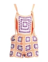 Mixik Woman Overalls Salmon Pink Size S Cotton In Pink