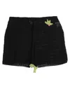 Mixik Woman Shorts & Bermuda Shorts Black Size S Cotton In Black