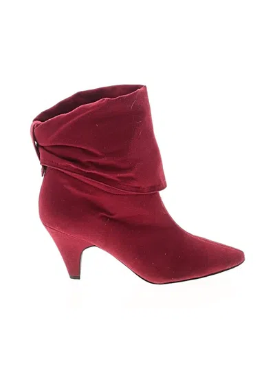 Pre-owned Mixit Ankle Boots In Burgundy