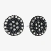 Mixit Black 7.1mm Stud Earrings In Black