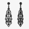Mixit Black Chandelier Womens Black Hypoallergenic Drop Earrings In Black