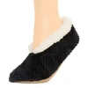 Mixit Chevron Cozy Womens 1 Pair Slipper Socks In Black