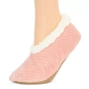 Mixit Chevron Cozy Womens 1 Pair Slipper Socks In Pink