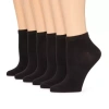 Mixit Cotton Modal Womens 6 Pair Low Cut Socks In Black