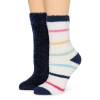 Mixit Cozy Chenille Womens 2 Pair Crew Socks In Blue