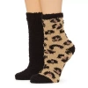Mixit Cozy Womens 2 Pair Crew Socks In Brown
