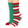 Mixit Cozy Womens 2 Pair Crew Socks In Red