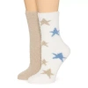 Mixit Cozy Womens 2 Pair Crew Socks In Sand