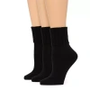 Mixit Essentials Thick Rib Womens 3 Pair Turncuff Socks In Black