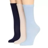 Mixit Everyday Essential Womens 3 Pair Crew Socks In Blue