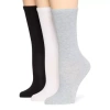 Mixit Everyday Essential Womens 3 Pair Crew Socks In Gray