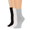 Mixit Everyday Essential Womens 3 Pair Turncuff Socks In Gray