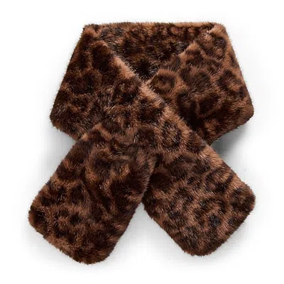 Mixit Faux Fur Muffler Womens Trapper Hat In Brown