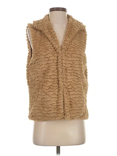 Pre-owned Mixit Faux Fur Vest In Brown