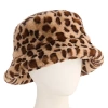 Mixit Faux Fur Womens Bucket Hat In Animal Print