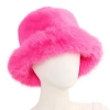 Mixit Faux Fur Womens Bucket Hat In Pink