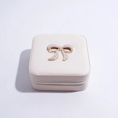 Mixit Faux Leather Jewelry Travel Case In Beige