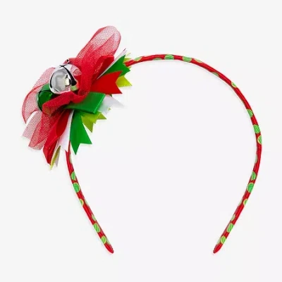 Mixit Festive Red And Green Ribbon And Bells Headband In Multi