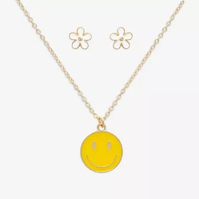Mixit Kids' Girls Flower Hypoallergenic 2-pc. Jewelry Set In Gold