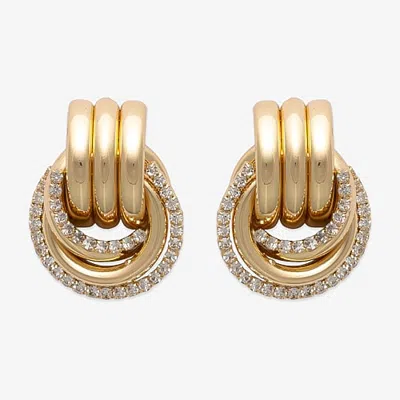 Mixit Glass 26.2mm Stud Earrings In Yellow
