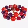 Mixit Gold Tone & Red Womens 2-pc. Bracelet Set In Red