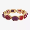 Mixit Gold Tone & Red Womens Stretch Bracelet In Gold