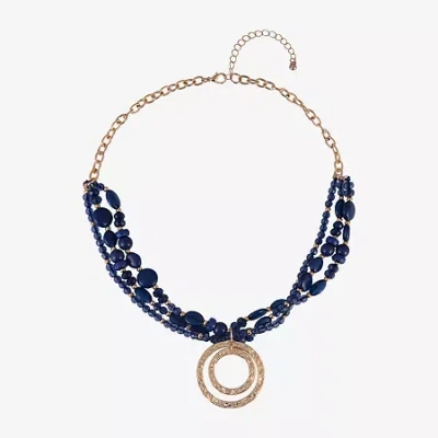 Mixit Gold Tone Womens 18 Inch Beaded Necklace