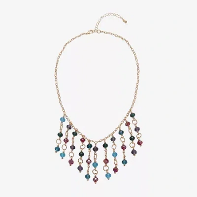 Mixit Gold Tone Womens 18 Inch Beaded Necklace In Multi