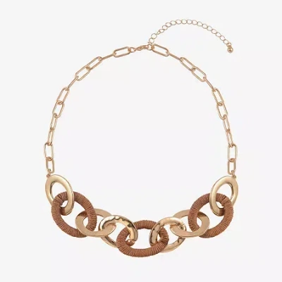 Mixit Gold Tone Womens 18 Inch Link Necklace In Yellow