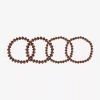 Mixit Gold Tone Womens 4-pc. Bracelet Set In Brown