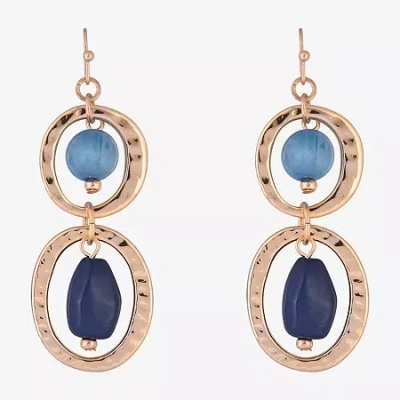 Mixit Gold Tone Womens Drop Earrings