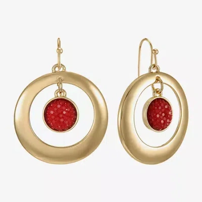Mixit Gold Tone Womens Drop Earrings
