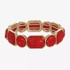 Mixit Gold Tone Womens Stretch Bracelet In Red