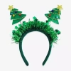 Mixit Green Tinsel And Christmas Tree Headband In Green