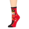 Mixit Holiday Cozy Womens 1 Pair Crew Socks In Red